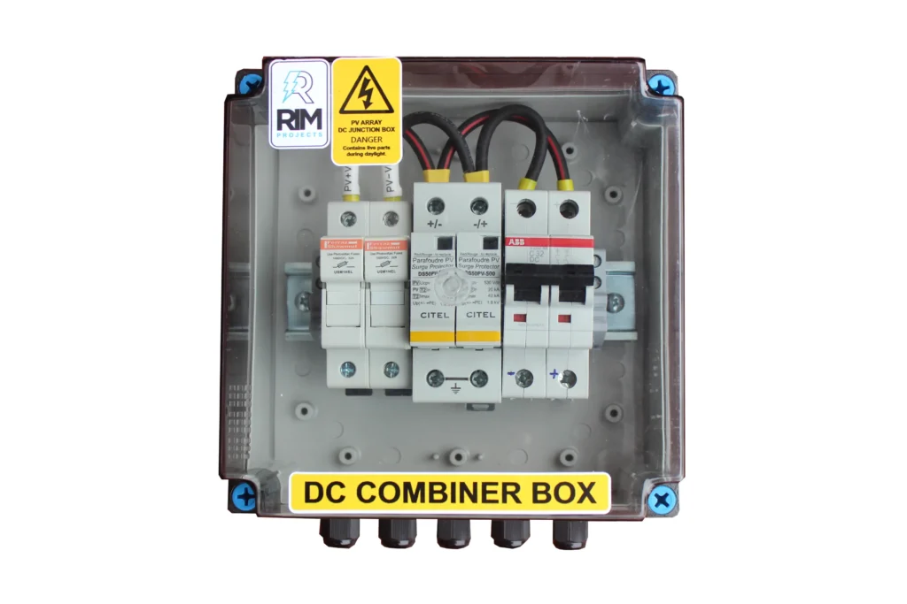 AC and DC combiner box for solar, industrial, and marine power distribution, featured in LNL Qatar and Saudi Arabia indoor and outdoor installations