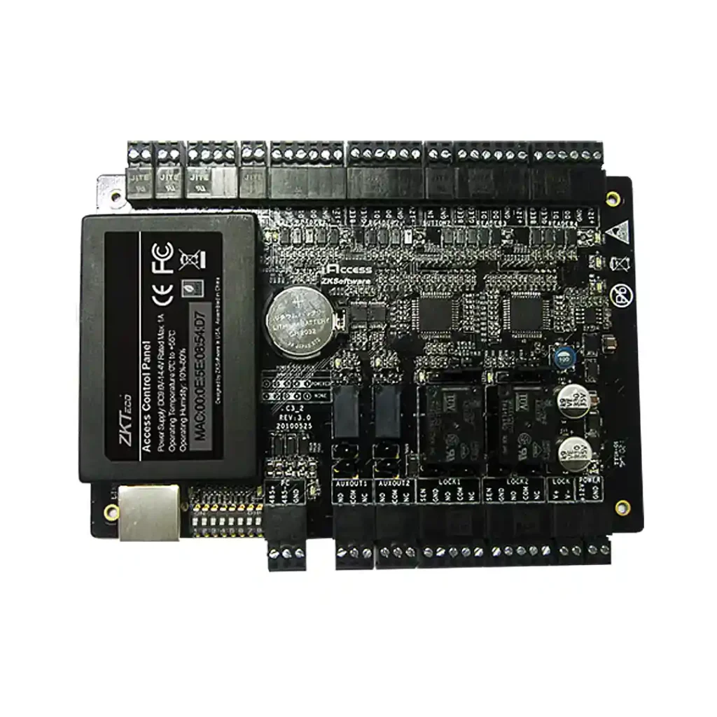 Access control panel with tamper-resistant enclosure for secure zone management, featured in LNL Qatar and Saudi Arabia commercial and infrastructure deployments