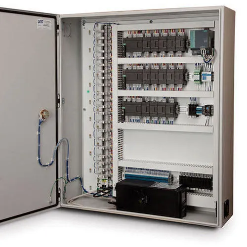 Lighting control distribution board with modular layout for automated and manual systems, featured in LNL Qatar and Saudi Arabia infrastructure projects