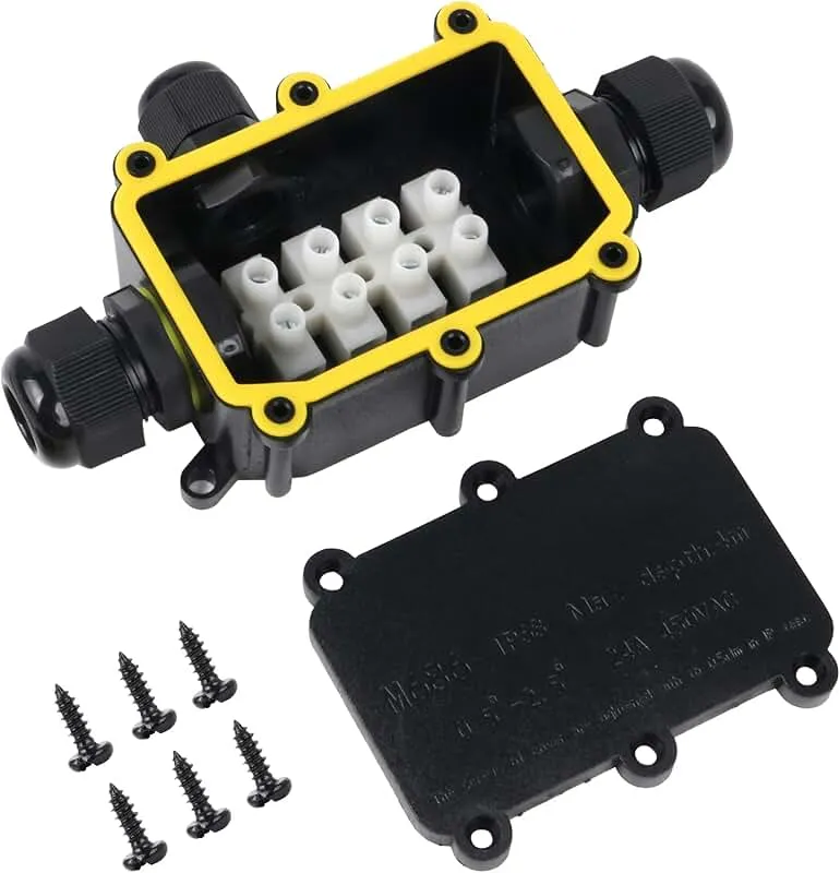 Underwater junction box with IP54–IP69 sealing for marine and pool installations, featured in LNL Qatar and Saudi Arabia electrical networks